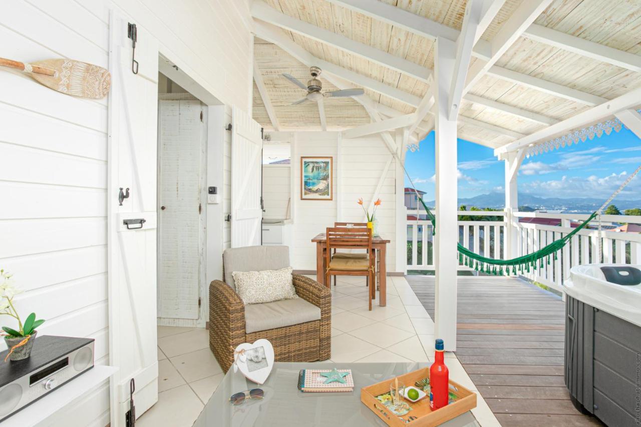 Bungalow Vanille Pacane - Vue Mer Avec Spa Prive Les Trois-Ilets Dış mekan fotoğraf