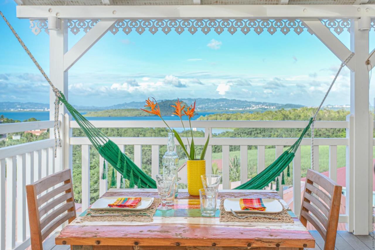 Bungalow Vanille Pacane - Vue Mer Avec Spa Prive Les Trois-Ilets Dış mekan fotoğraf